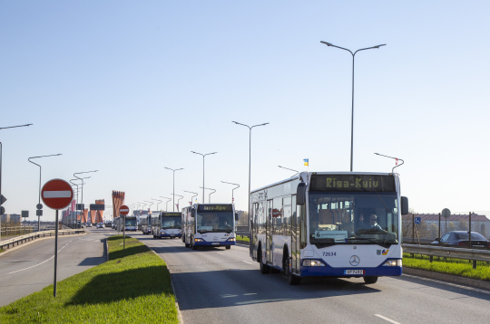 SIA "Rīgas satiksme" Ukrainai dāvinātie autobusi 2022. gadā.