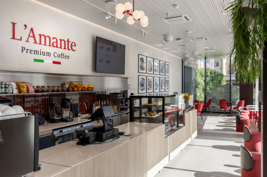 "L’Amante Premium Coffee" kafejnīca Rīgā.
