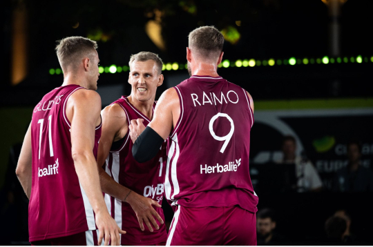 Latvijas 3x3 basketbolisti.