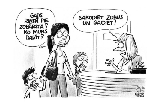 Zīmē Gatis Šļūka. Sakodiet zobus un gaidiet!