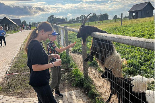 "Siguldas zoo" ar burkāniem var pabarot Holandes pundurkazas un kazlēnus.