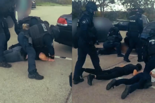Policija aiztur organizētu bandu.