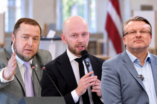 Vjačeslavs Stepaņenko, Andris Šuvajevs, Ainārs Šlesers.