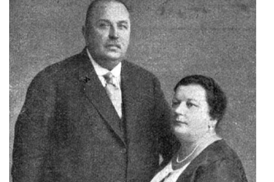 Olga un Vilhelms Ķuzes sudrabkāzās 1926. gada 11. septembrī.