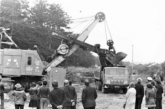Daugavpils HES būvniecības sākums. 1979. gada jūlijs.