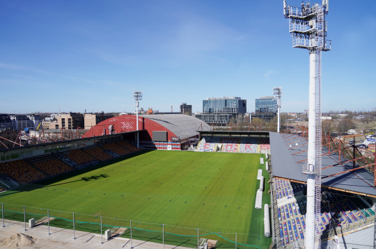 Skats uz Skonto stadionu. Skats uz Skonto stadionu.
