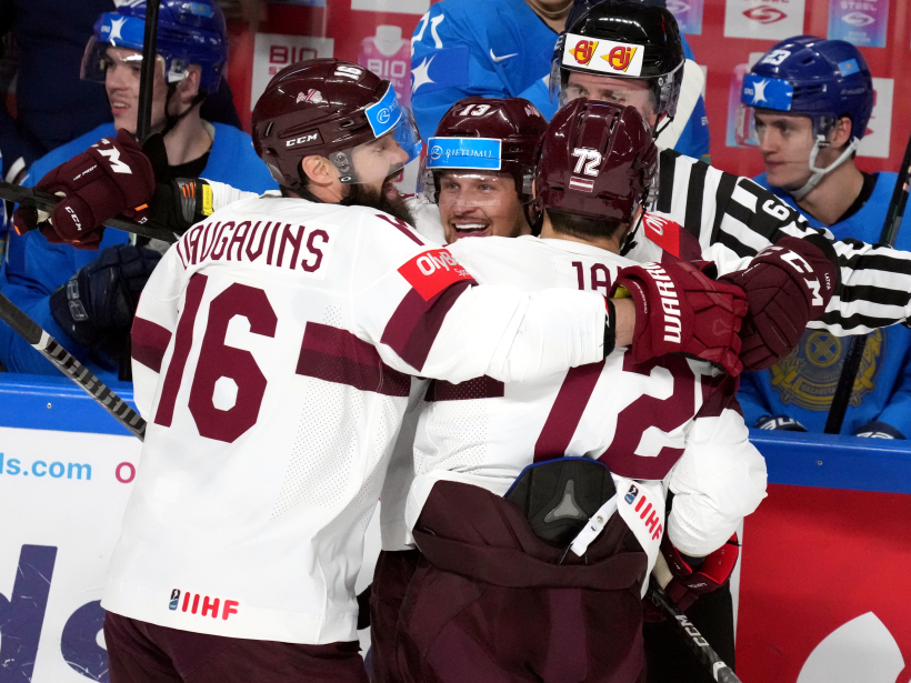 Pasaules hokeja čempionāta spēle starp Latvijas un Kazahstānas valstsvienībām ''Arēnā RĪga''.