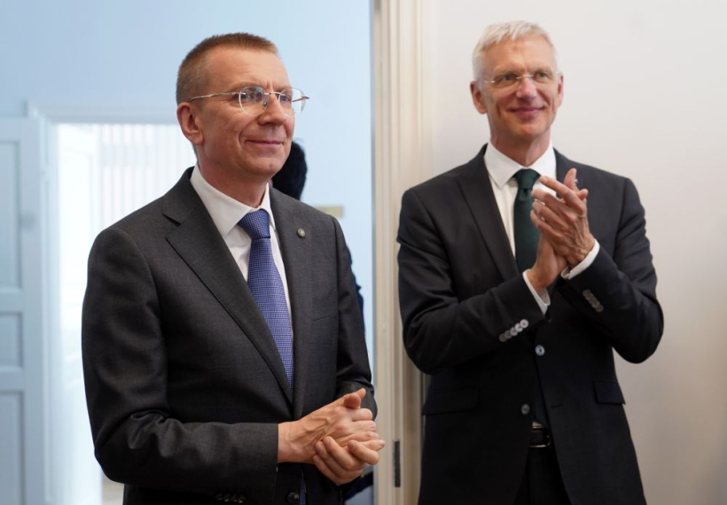 Edgars Rinkēvičs un Krišjānis Kariņš. Edgars Rinkēvičs un Krišjānis Kariņš.