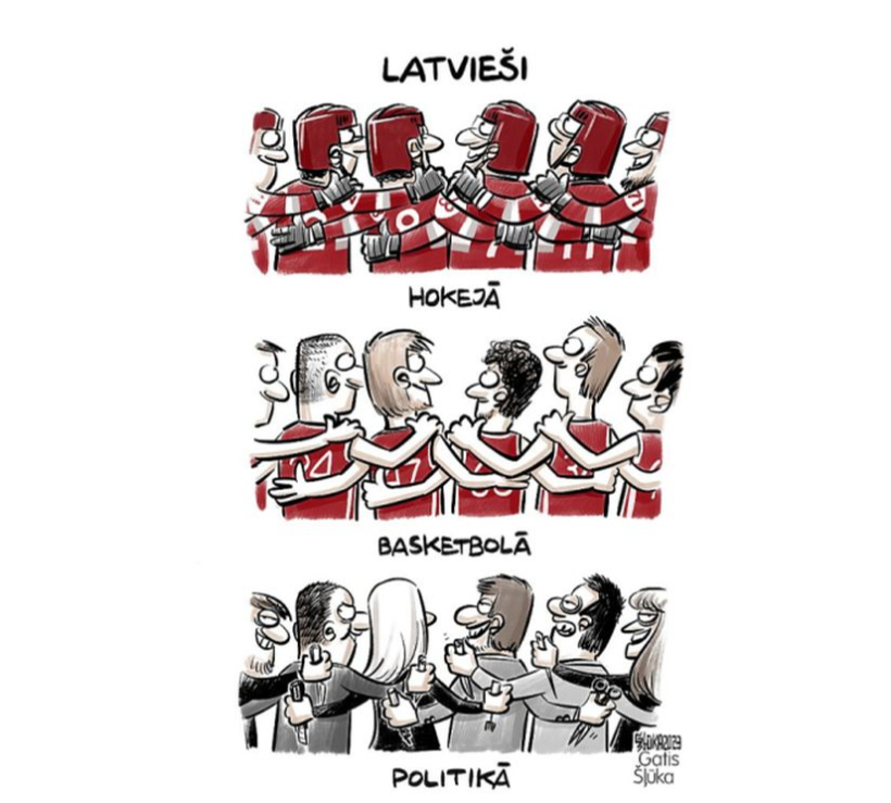 Zīmē Gatis Šļūka. Latvieši...
