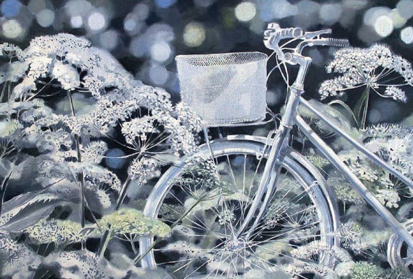 Dita Lūse, "Vakara skaņas". 2023, a/e, 70 x 100 cm. Dita Lūse, "Vakara skaņas". 2023, a/e, 70 x 100 cm.