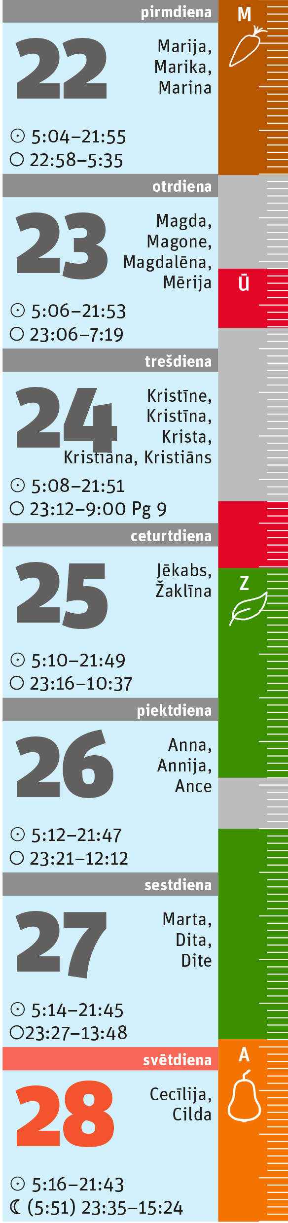 30. nedēļa. 30. nedēļa.