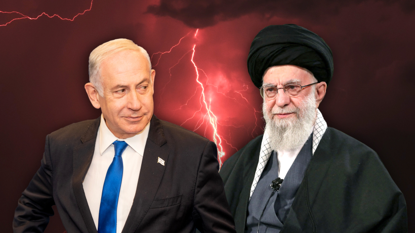 Izraēlas premjerministrs Benjamins Netanjahu un Irānas augstākais līderis ajatolla Ali Hamenei. Izraēlas premjerministrs Benjamins Netanjahu un Irānas augstākais līderis ajatolla Ali Hamenei.