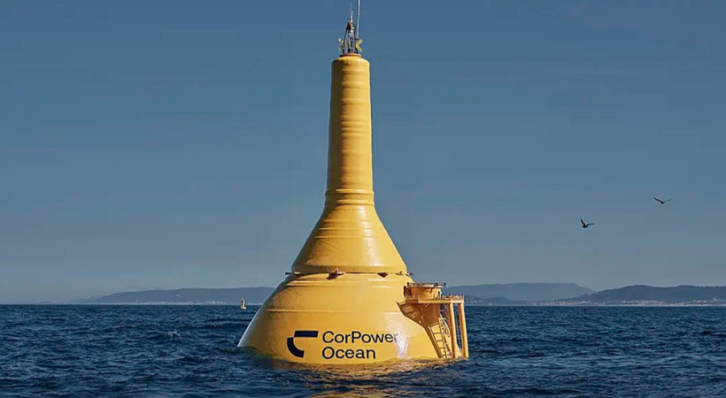 Pie Portugāles krastiem uzstādītie viļņu enerģijas pārveidotāji projektā "Pico Plant".