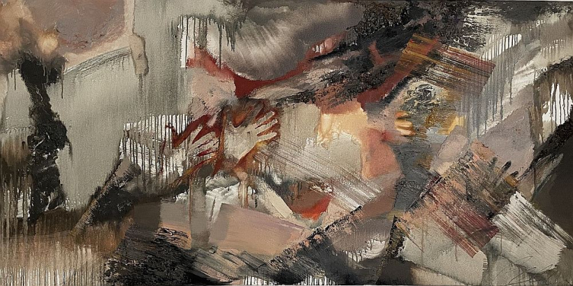 Inta Celmiņa. "Alu zīmējumi". 2024, a., e., 90x180. Inta Celmiņa. "Alu zīmējumi". 2024, a., e., 90x180.