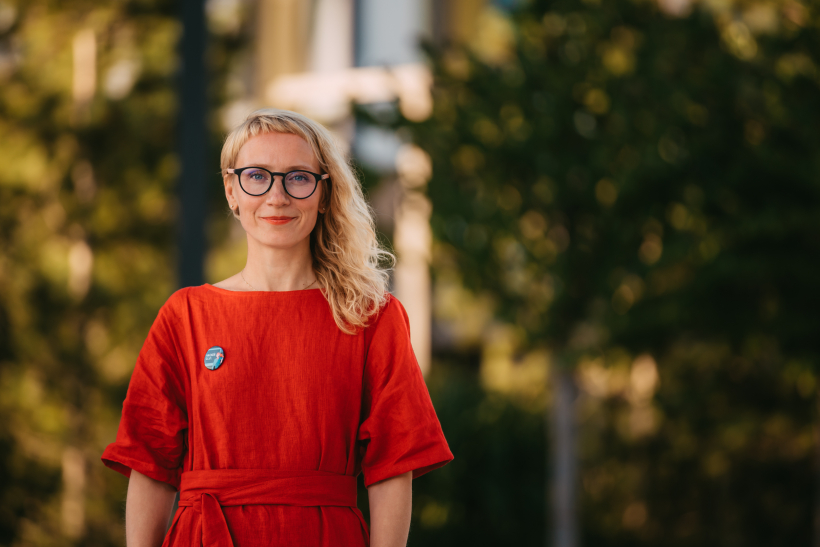 Biedrības "Riga TechGirls" vadītāja Anna Andersone. Biedrības "Riga TechGirls" vadītāja Anna Andersone.
