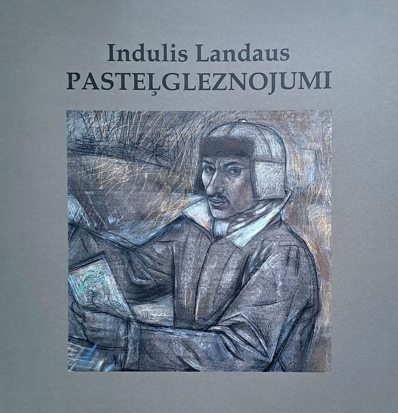 Jaunās grāmatas vāks ar Induļa Landaua pašportretu.