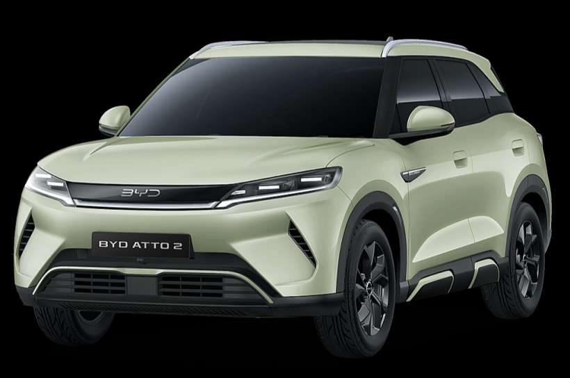 Mazākais no izstādē redzamajiem Ķīnas "BYD" – "Atto2".
