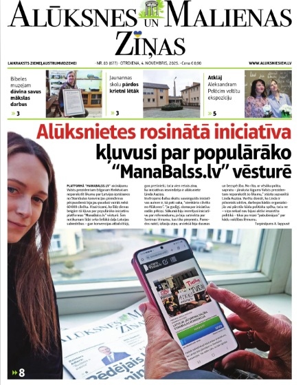 "Alūksnes un Malienas ziņas". "Alūksnes un Malienas ziņas".