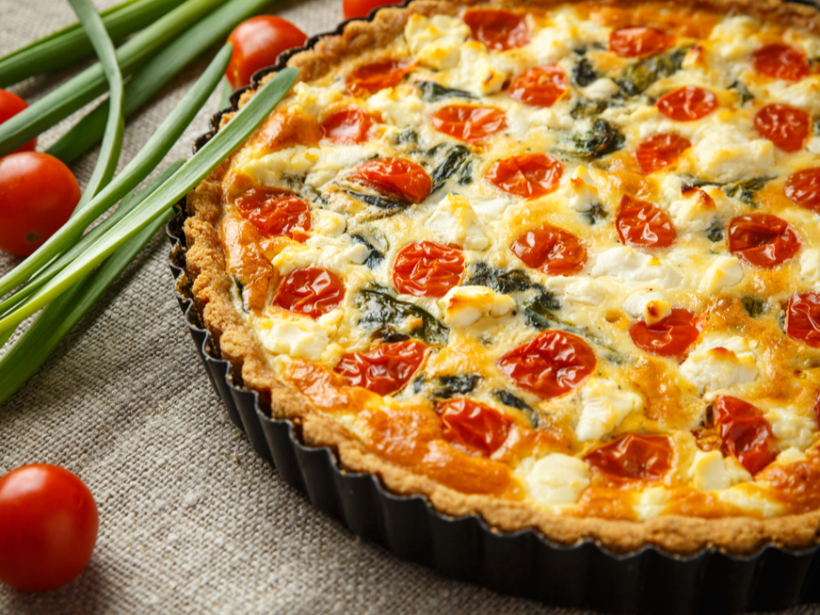 Tarte ar sāļo pildījumu.