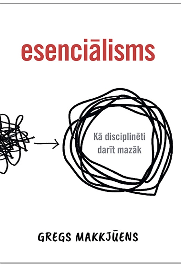 Gregs Makkjūens, "Esenciālisms. Kā disciplinēti darīt mazāk", "Helios". Gregs Makkjūens, "Esenciālisms. Kā disciplinēti darīt mazāk", "Helios".