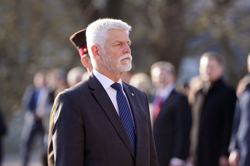 Čehijas prezidents Petrs Pavels piedalās svinīgajā ziedu nolikšanas ceremonijā pie Brīvības pieminekļa. Čehijas prezidents Petrs Pavels piedalās svinīgajā ziedu nolikšanas ceremonijā pie Brīvības pieminekļa.