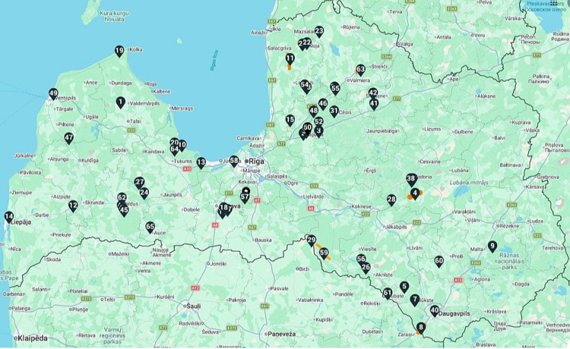 Krupju migrācijas 58 identificētos posmus var apskatīt kartē vietnē "daba.gov.lv/lv/misija-krupis". Krupju migrācijas 58 identificētos posmus var apskatīt kartē vietnē "daba.gov.lv/lv/misija-krupis".