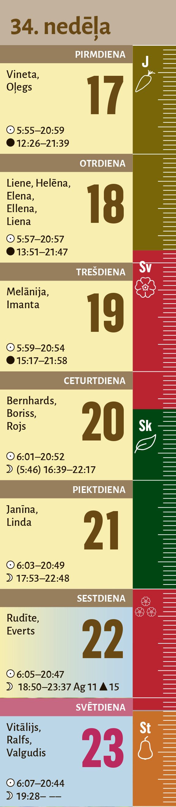 34. nedēļa. 34. nedēļa.