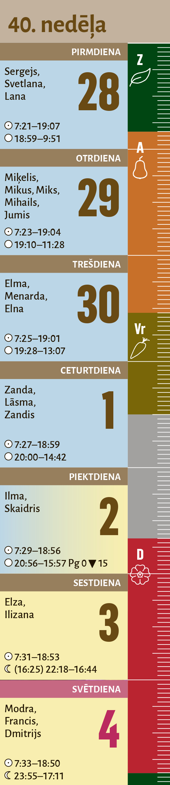 40. nedēļa.