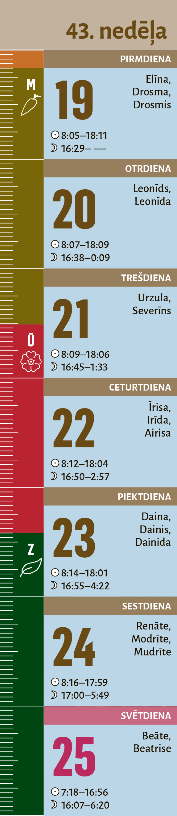 43. nedēļa. 43. nedēļa.