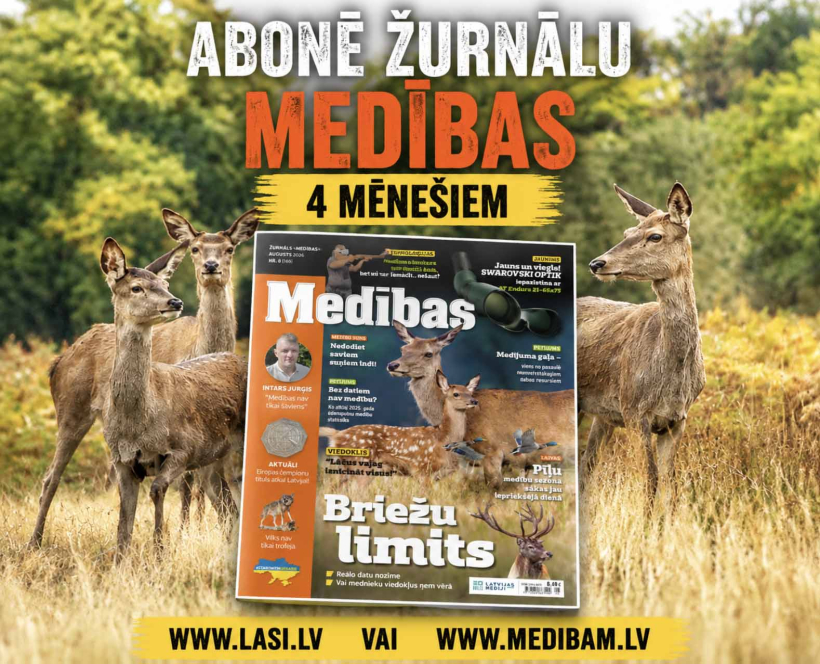 Abonē žurnālu "Medības"!