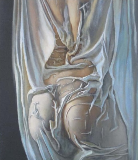 Mētra Daume. "Sieviete II". (2020, a/e, 116 x 69 cm).