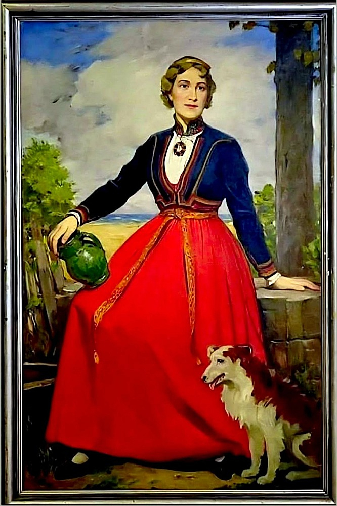 Jāņa Roberta Tillberga 1939. gadā gleznotā "Latviešu meitene" ir tērpta suitu tautastērpā. Jāņa Roberta Tillberga 1939. gadā gleznotā "Latviešu meitene" ir tērpta suitu tautastērpā.