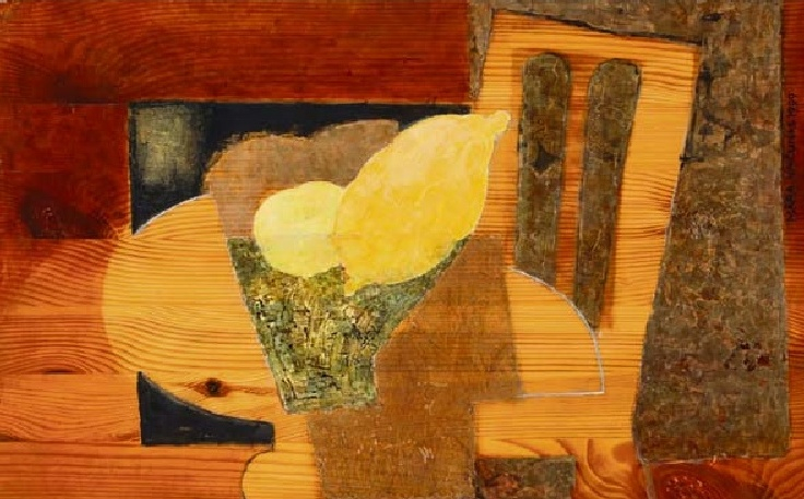 Māra Vaičunas. "Tad, kad Tu jūties citāds". 1999, koks, akrils, 32 x 53,5 cm.