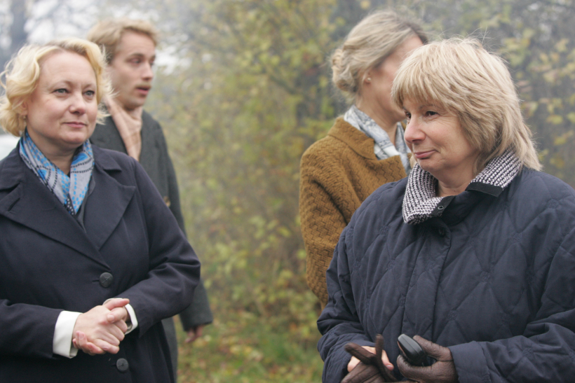LTV seriāla "Likteņa līdumnieki" filmēšanas epizode, Indra Briķe. LTV seriāla "Likteņa līdumnieki" filmēšanas epizode, Indra Briķe.