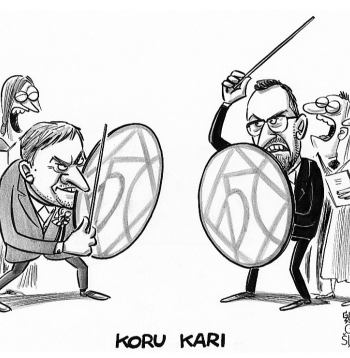Zīmē Gatis Šļūka. Koru kari