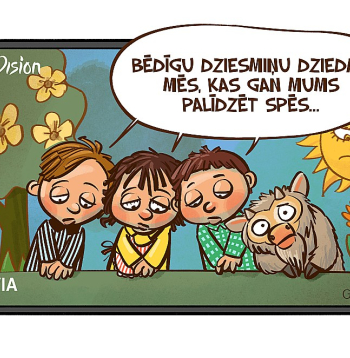 Zīmē Gatis Šļūka. Bēgīgu dziesmiņu dziedam mēs...