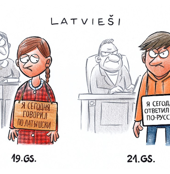 Zīmē Gatis Šļūka. Es šodien neatbildēju krieviski.