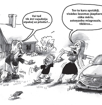 Zīmē Ēriks Ošs. Te kara apstākļi!
