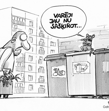 Zīmē Gatis Šļūka. Varēji jau nu sašķirot!