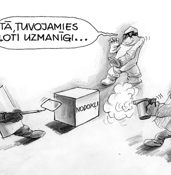 Zīmē Ēriks Ošs. Tuvojamies ļoti uzmanīgi!