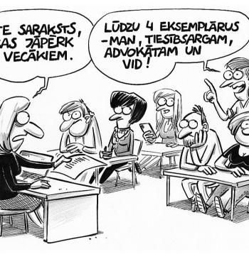 Zīmē Gatis Šļūka. Man sarakstu četros eksemplāros!