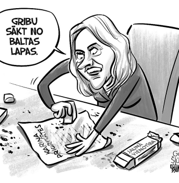 Zīmē Gatis Šļūka. Gribu sākt no baltas lapas.