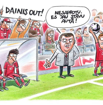 Zīmē Gatis Šļūka. Dainis out!