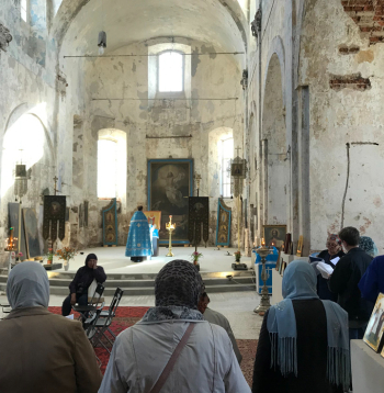 Bijušais uniātu klosteris vēlāk
pārtapis par pareizticīgo baznīcu un glabā abu konfesiju mantojumu.