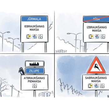 Zīmē Gatis Šļūka. Kur vien skaties — maksā ragā!