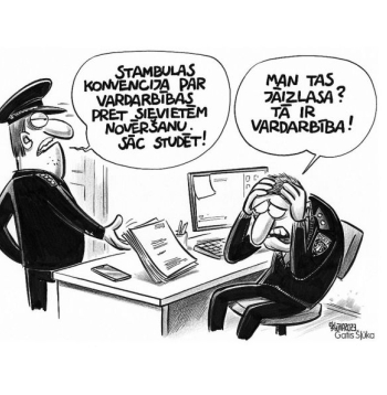 Zīmē Gatis Šļūka. Tā ir vardarbība!