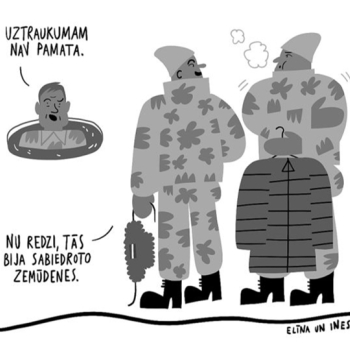 Zīmē Elīna Brasliņa. Vecas un jaunas karavīru anekdotes