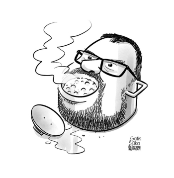 Zīmē Gatis Šļūka. Vai jūs saprotat, ko viņš saka?