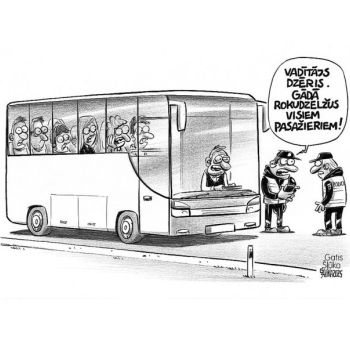 Zīmē Gatis Šļūka. Gādā rokudzelžus visiem!