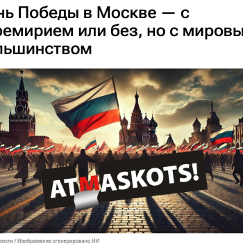Vai būs pamiers vai ne – tas neesot svarīgi, galvenais, lai Maskavā 9. maijā ierodas pēc iespējas vairāk ārvalstu pārstāvju, tāda ir "RIA Novosti" raksta nostādne. Vai būs pamiers vai ne – tas neesot svarīgi, galvenais, lai Maskavā 9. maijā ierodas pēc iespējas vairāk ārvalstu pārstāvju, tāda ir "RIA Novosti" raksta nostādne.